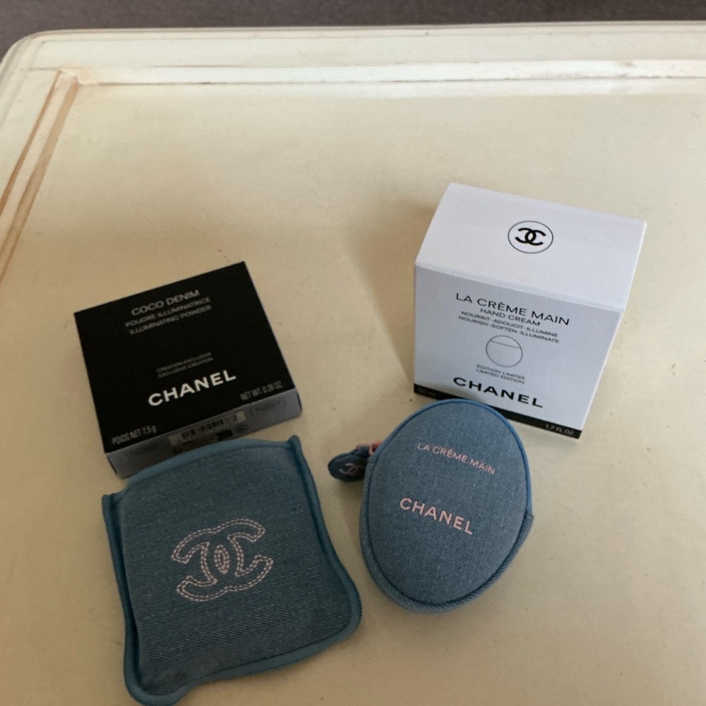LIMITED EDITION CHANEL DENIM COLLECTION COMPACT POWDER & LE CRÈME MAIN